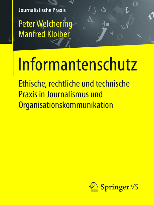 Title details for Informantenschutz by Peter Welchering - Available